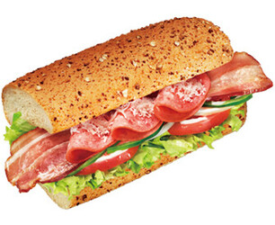 値引きする 「SUBWAYサンドイッチ」６号(390×300単位ミリ) 額(555×440